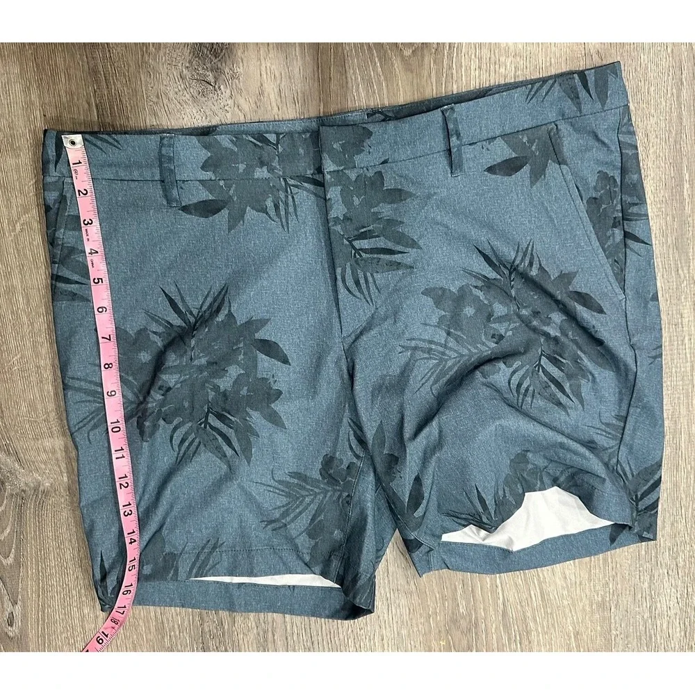 All In Motion Shorts Mens‎ 40 Blue Tropical Lightweight Casual Stretch Shorts